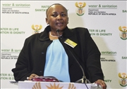 Programme Director: Ms Mmamathe Makhekhe-Mokhuane, DWS Chief Information Officer delivers opening and welcome remarks